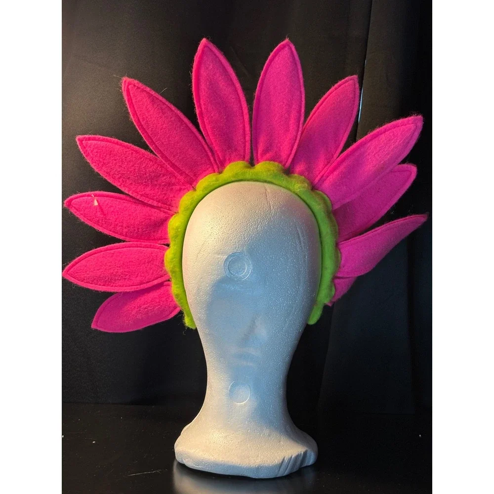 The Great PretendEars Pink Flower Petal Headband Costume Accessory Lime Green